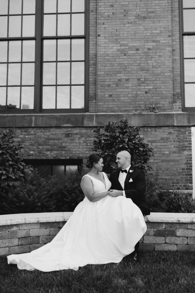 Bride and Groom Wedding Portrait Photo