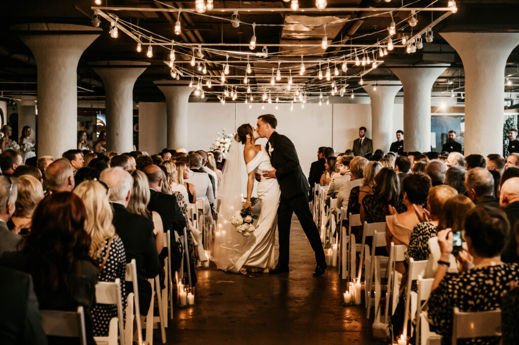 78th street studios wedding - indoor ceremony - industrial wedding venues in cleveland 