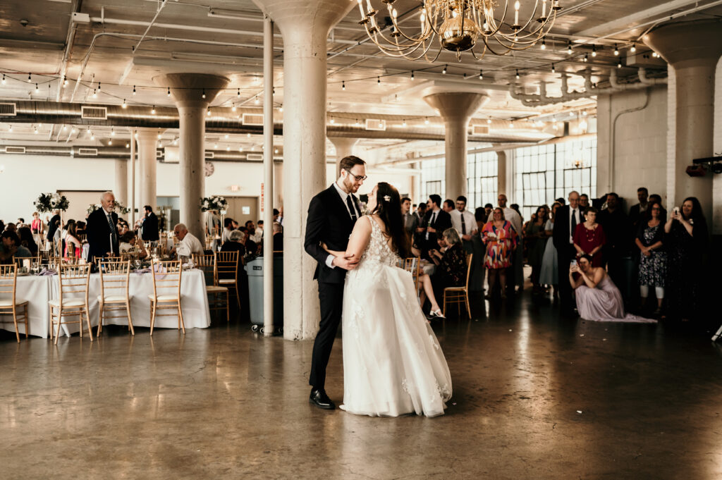 First Dance at Lake Erie Building Wedding - Cleveland Ohio Industrial Wedding Venues photographed by Arastasia Photography