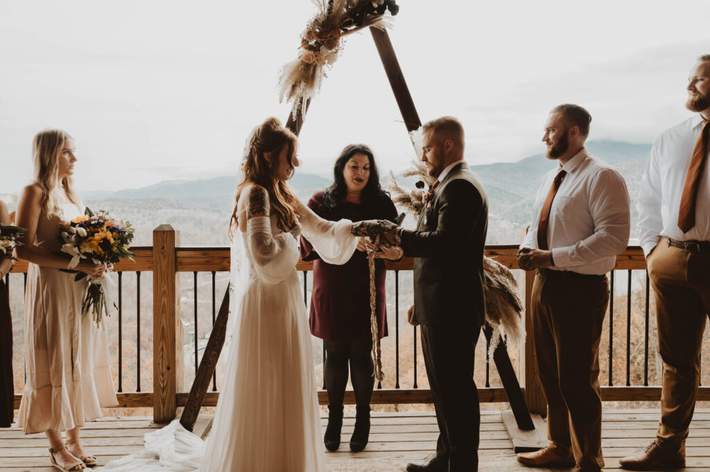 Cozy Intimate Wedding Day- Mansion in the Sky, Gatlinburg TN Photographed by Arastasia Photography