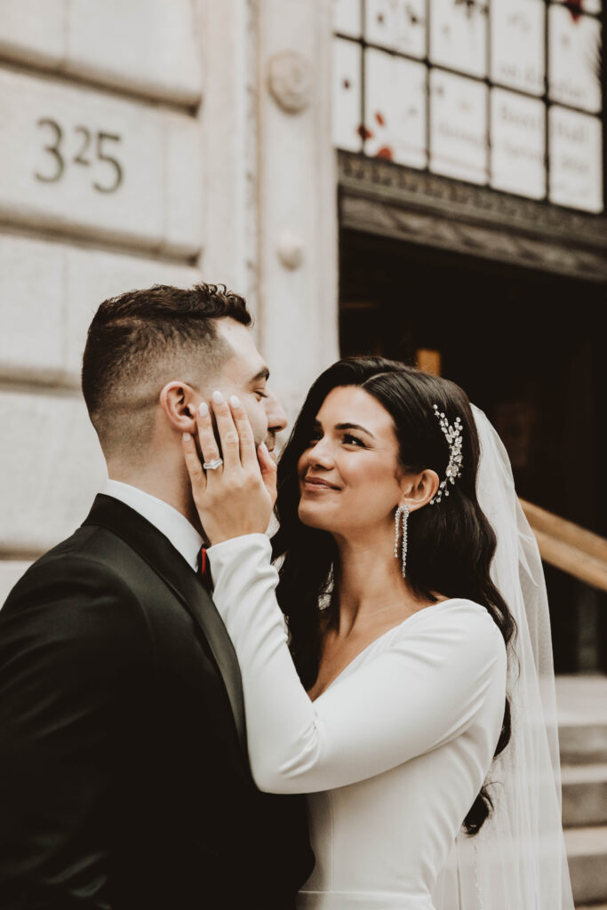 Editorial Style Romantic Wedding Portraits- Cleveland Public Library in Cleveland, Ohio Photographed by Arastasia Photography