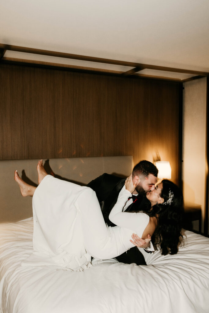 Editorial Style Romantic Playful Wedding Portraits- The Hilton in Cleveland, Ohio Photographed by Arastasia Photography